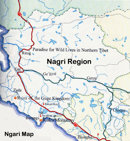 Ngari Regional Map