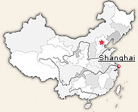 Map of Shanghai's location in China