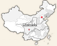 Map of Chengdu's location in China
