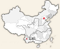 Map of Dali's location in China