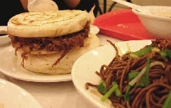 Food served in the May-first Restaurant
