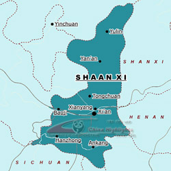Map of Shaanxi Province