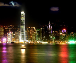 Night scene of the Victoria Peak